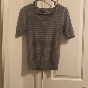 GAP Gray Striped Knit Top